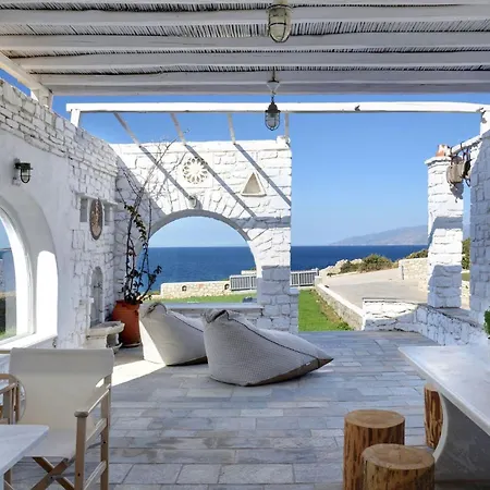 Executive Paros Villa: Beachfront Supreme With Private Pool Villa Ambelas