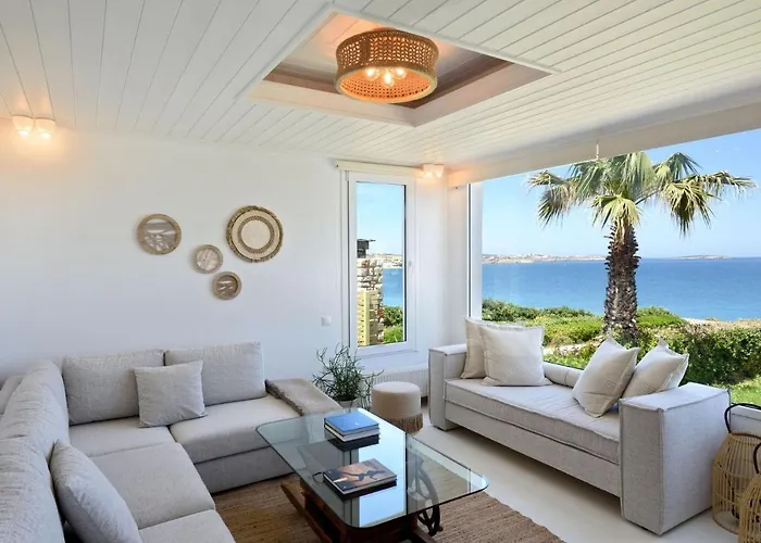 Villa Executive Paros 5 Bedrooms Beachfront Supreme Beachfront Sea Views&private Pool