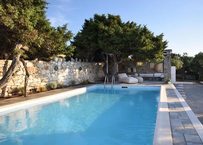 Executive Paros 5 Bedrooms Beachfront Supreme Beachfront Sea Views&private Pool Villa