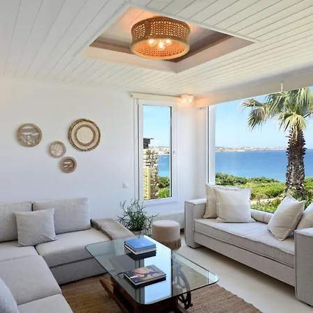Executive Paros Villa: Beachfront Supreme With Private Pool Ambelas