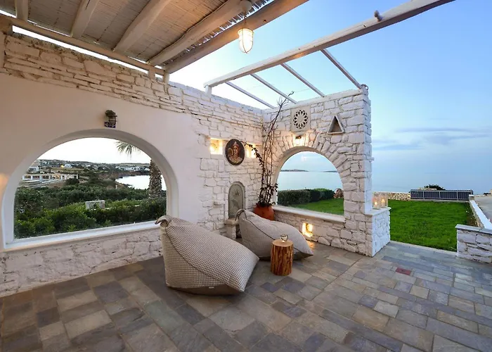 Villa Executive Paros 5 Bedrooms Beachfront Supreme Beachfront Sea Ampelas