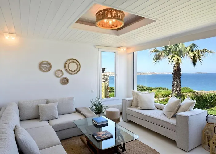 Executive Paros 5 Bedrooms Beachfront Supreme Beachfront Sea Villa Ambelas